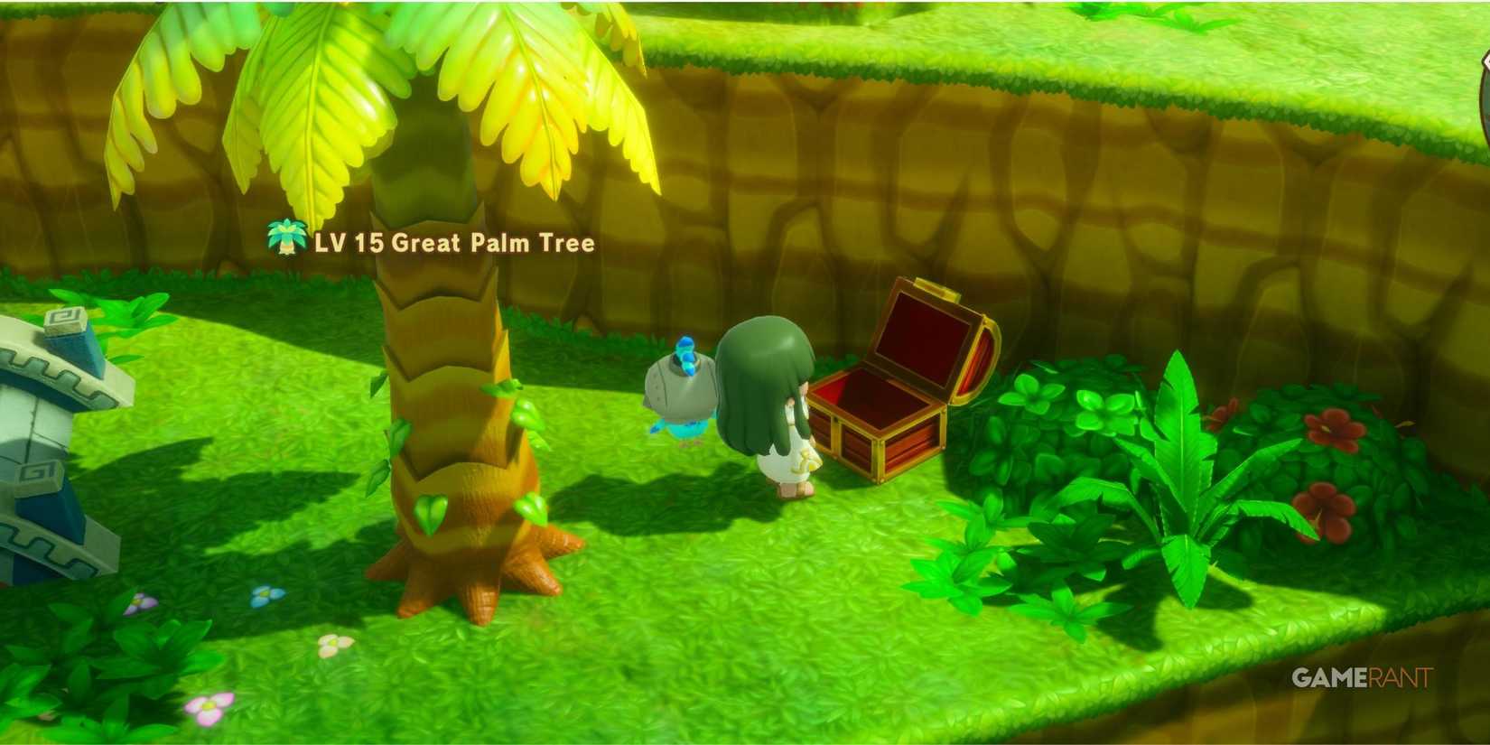 A player looking at a chest in Fantasy Life I: The Girl Who Steals Time