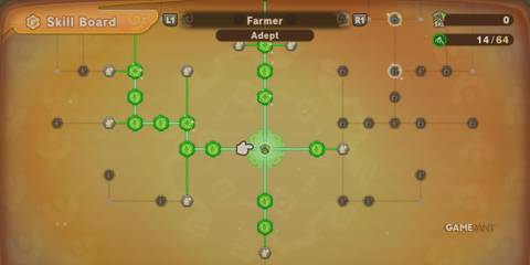 Farmer Skill Board in Fantasy Life I: The Girl Who Steals Time