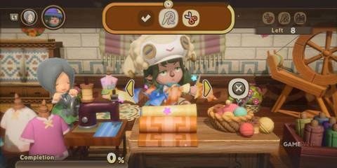 Tailor mini game in Fantasy Life I: The Girl Who Steals Time