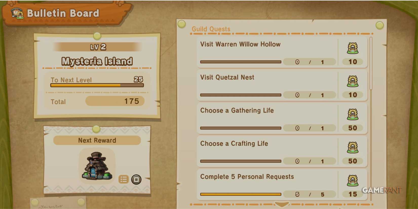 The Bulletin Board quests in Fantasy Life I: The Girl Who Steals Time