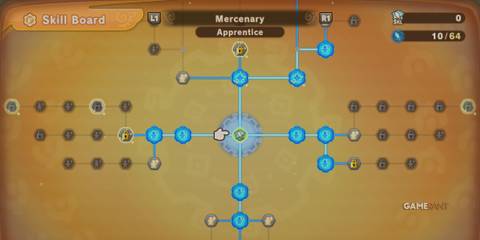 Mercenary Skill Board in Fantasy Life I: The Girl Who Steals Time