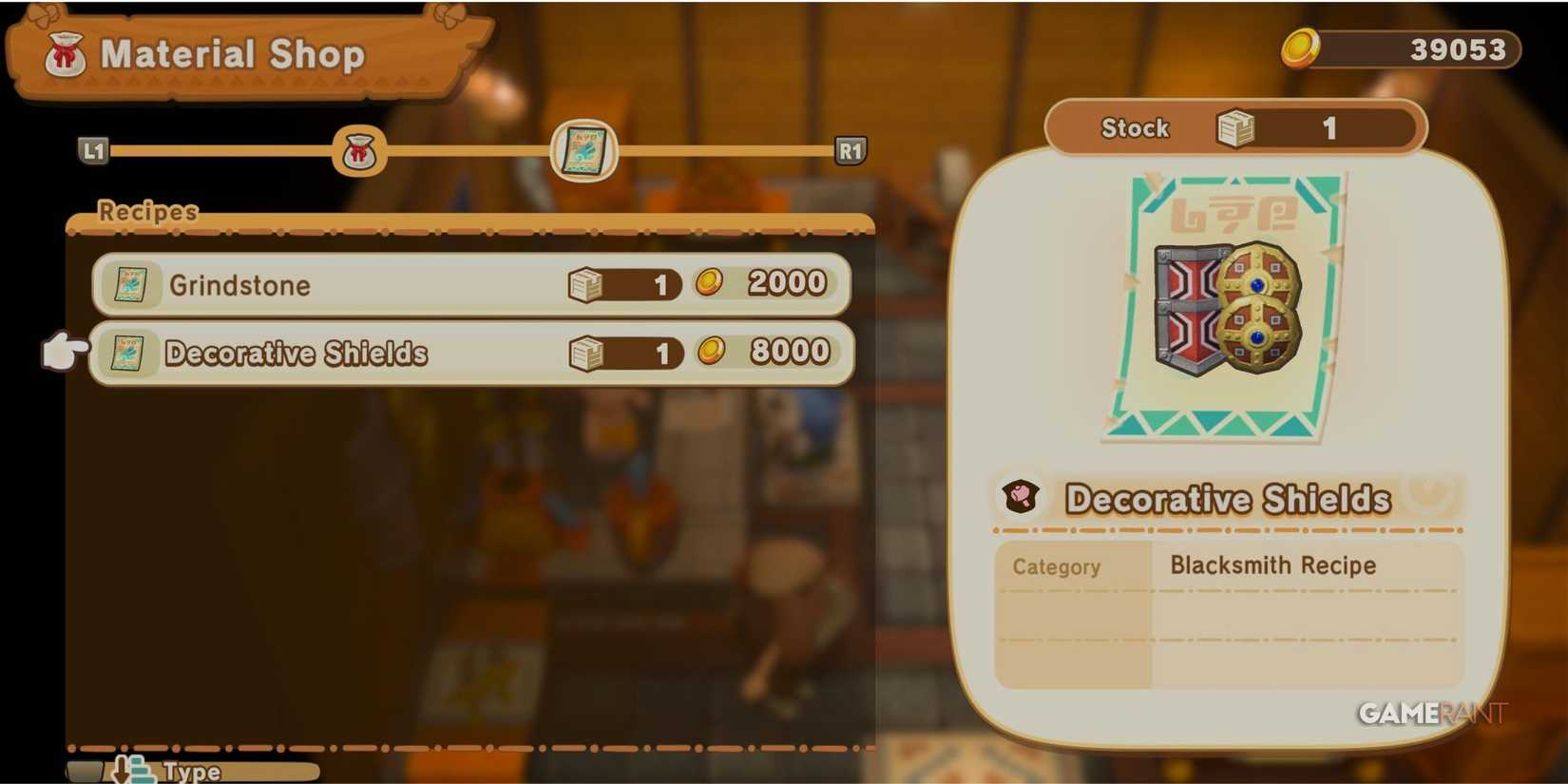 Looking at recipes in Fantasy Life I: The Girl Who Steals Time