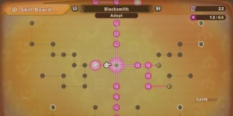 Blacksmith Skill Board in Fantasy Life I: The Girl Who Steals Time