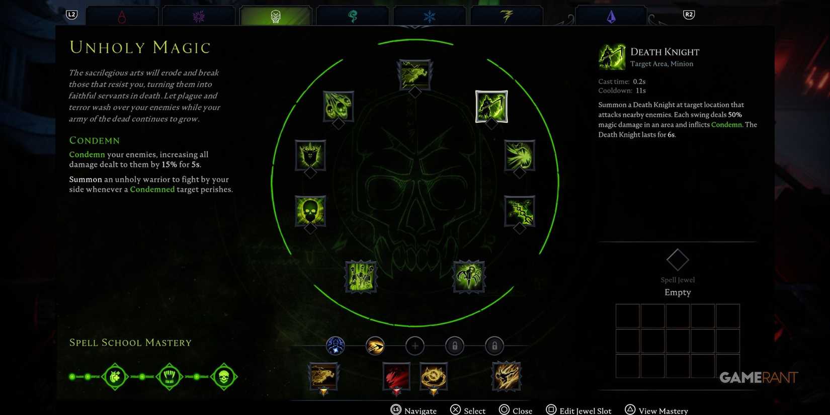 Death Knight spell in V Rising