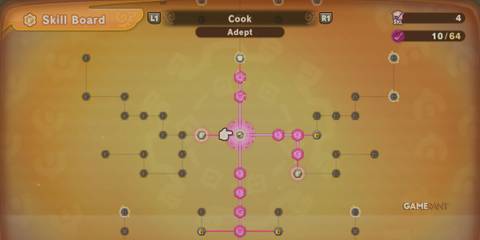 Cook skill board in Fantasy Life I: The Girl Who Steals Time