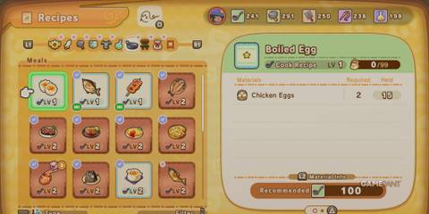 Boiled Egg recipe in Fantasy Life I: The Girl Who Steals Time