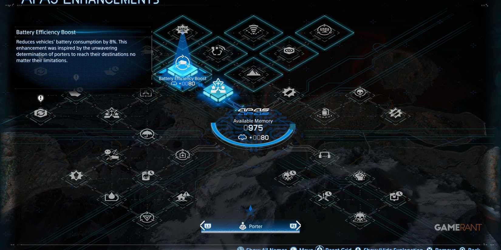 Battery Efficiency Boost in Death Stranding 2 reduces vehicle energy use, making long deliveries much more viable