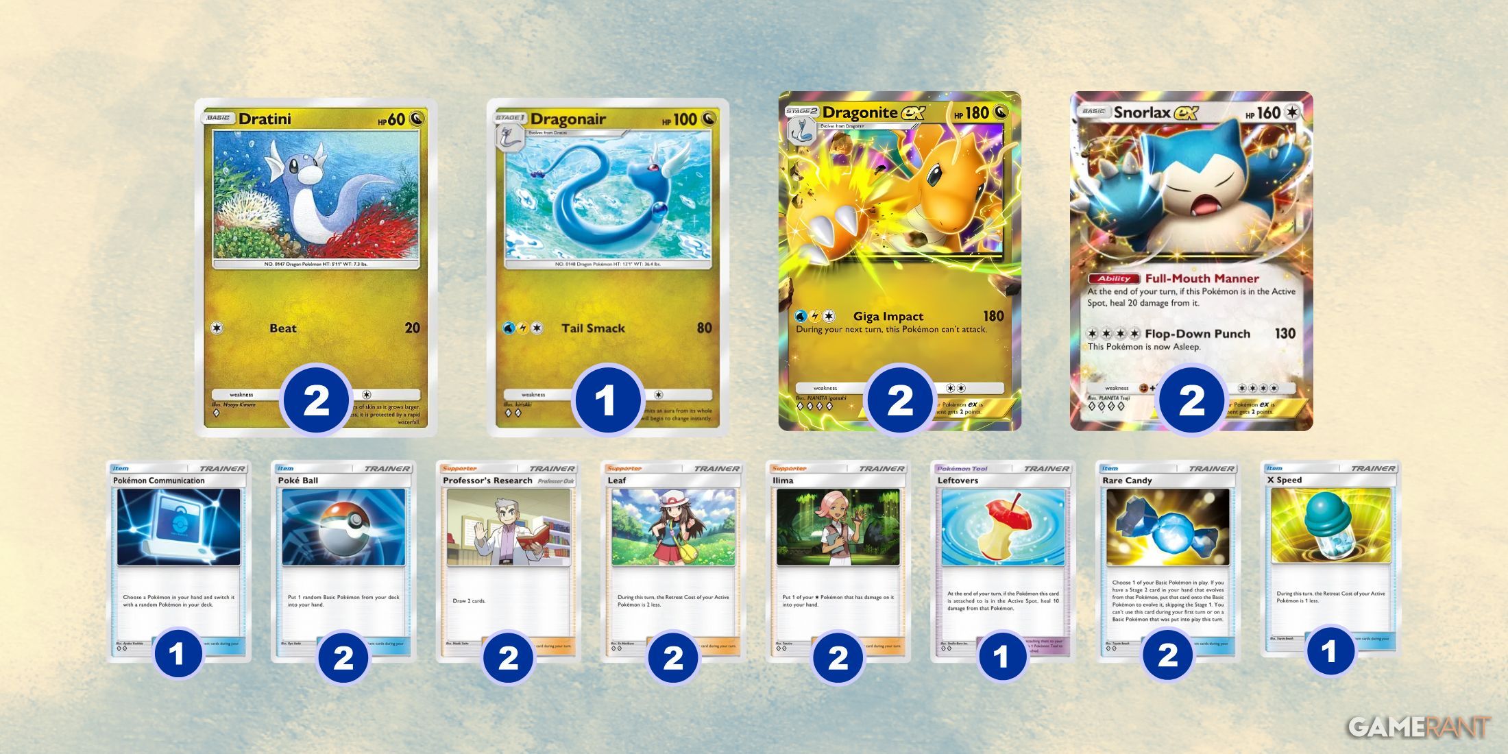 dragonite ex and snorlax ex deck in pokemon tcg pocket.