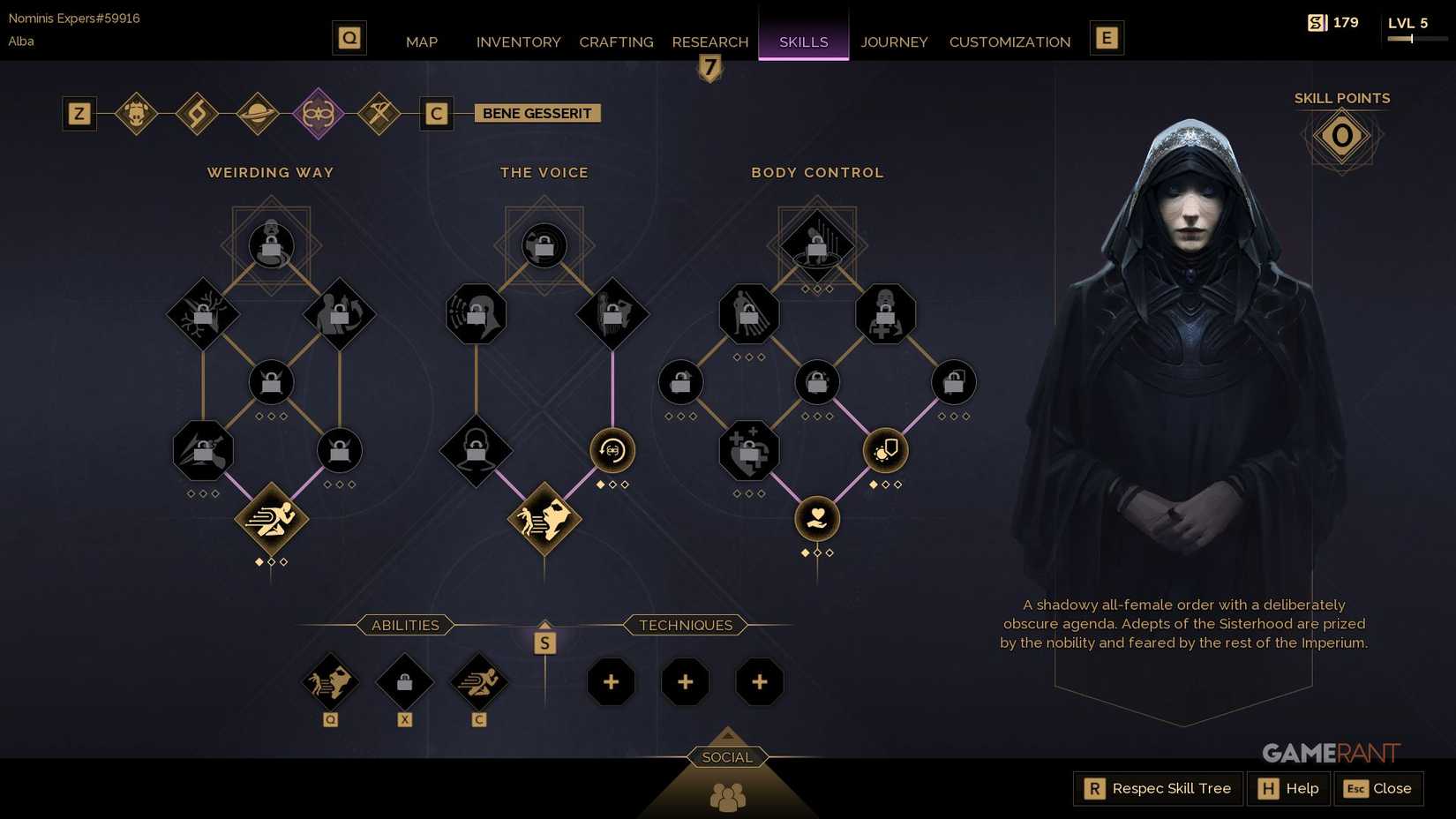 Dune Awakening - All Bene Gesserit Skills