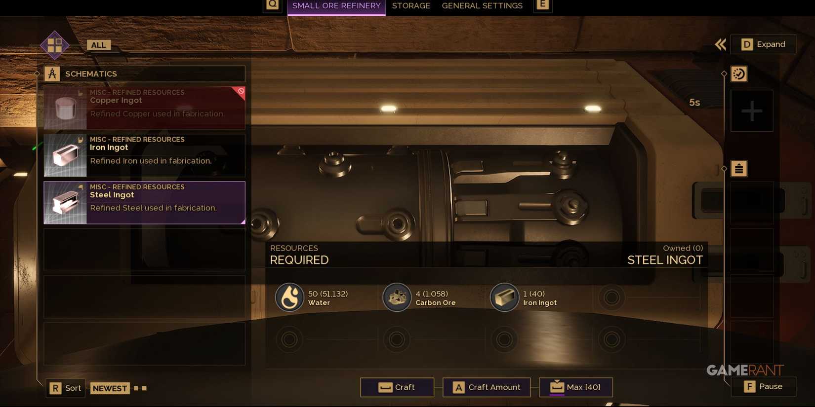 Dune Awakening - Make Steel Ingot