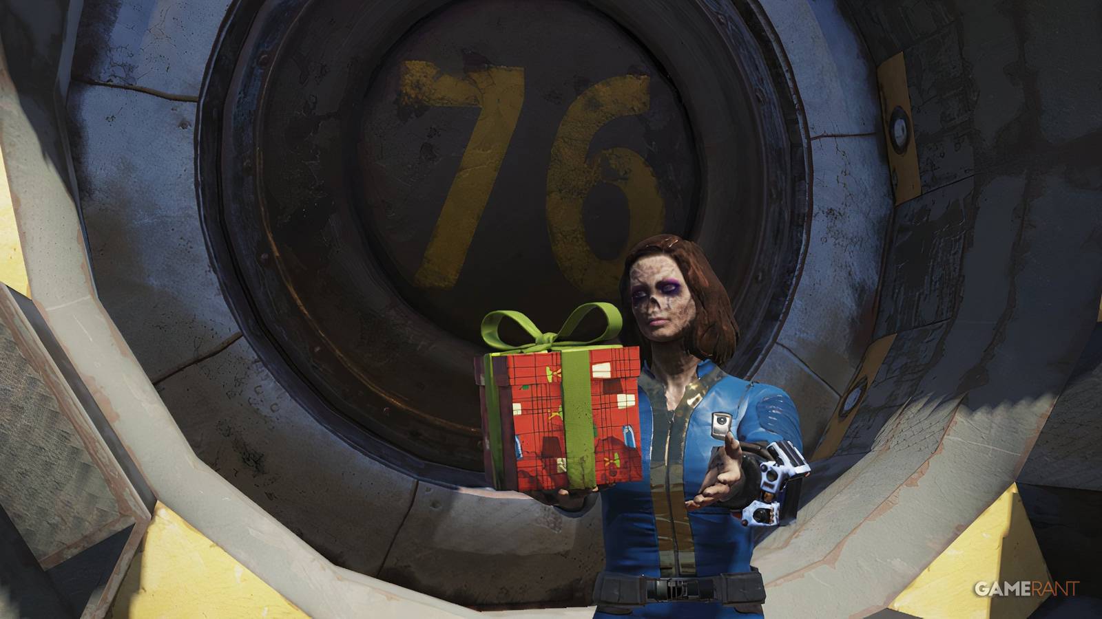 Fallout 76 Vault 76 Background With Ghoul Playable Vault Dweller Character GAMERANT