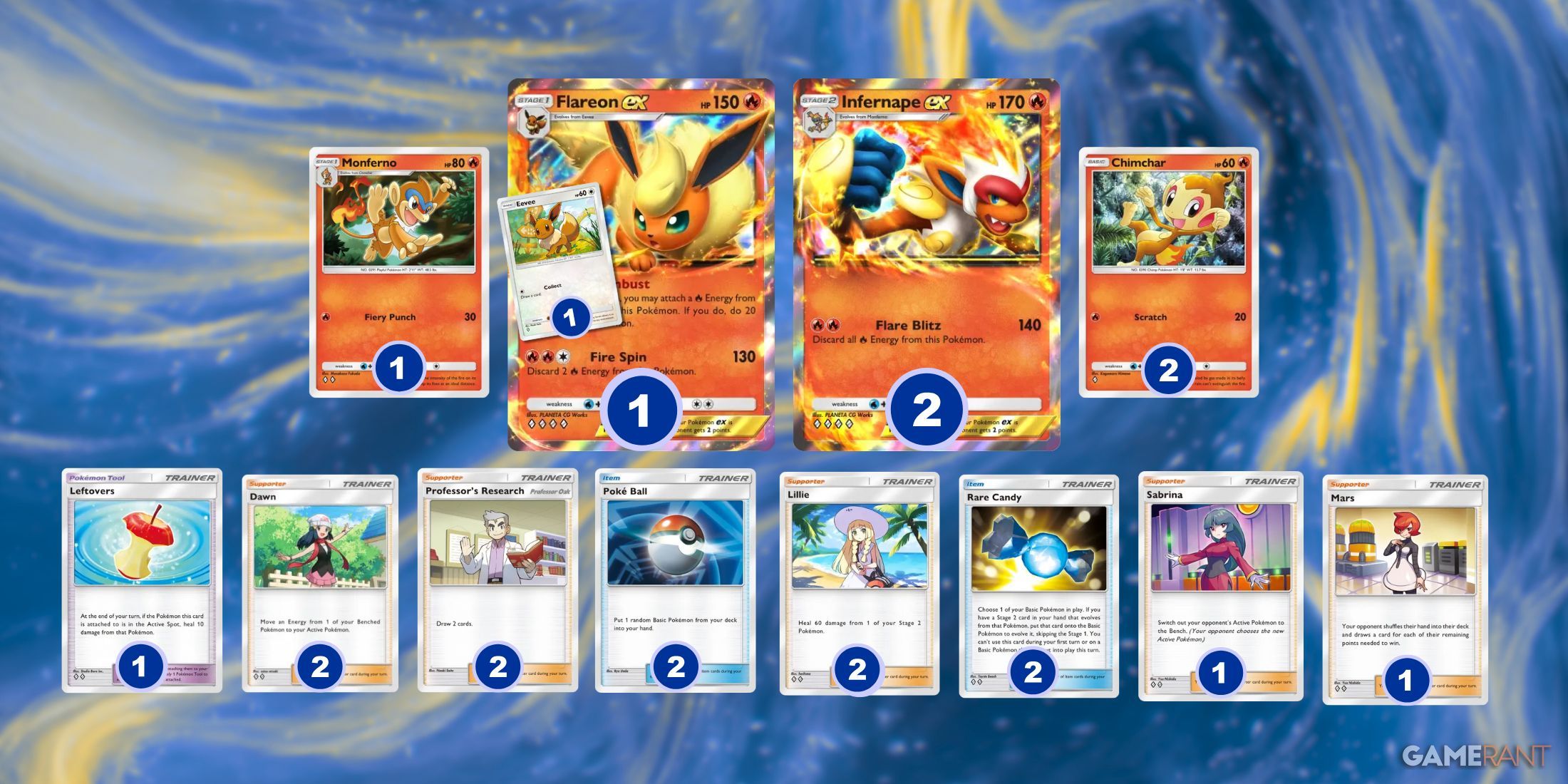 best flareon ex infernape ex deck in pokemon tcg pocket.