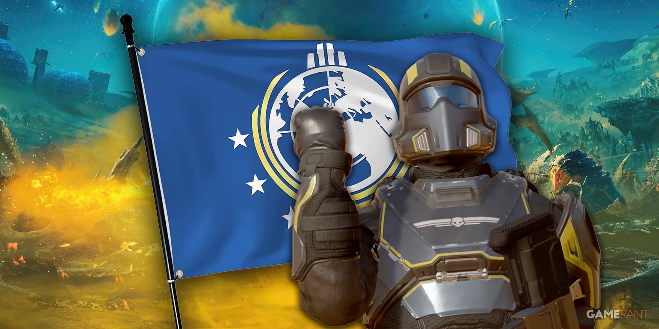 Helldivers 2 Fan Raises Super Earth Flag in Front of Their House and Gets a Nice Surprise
