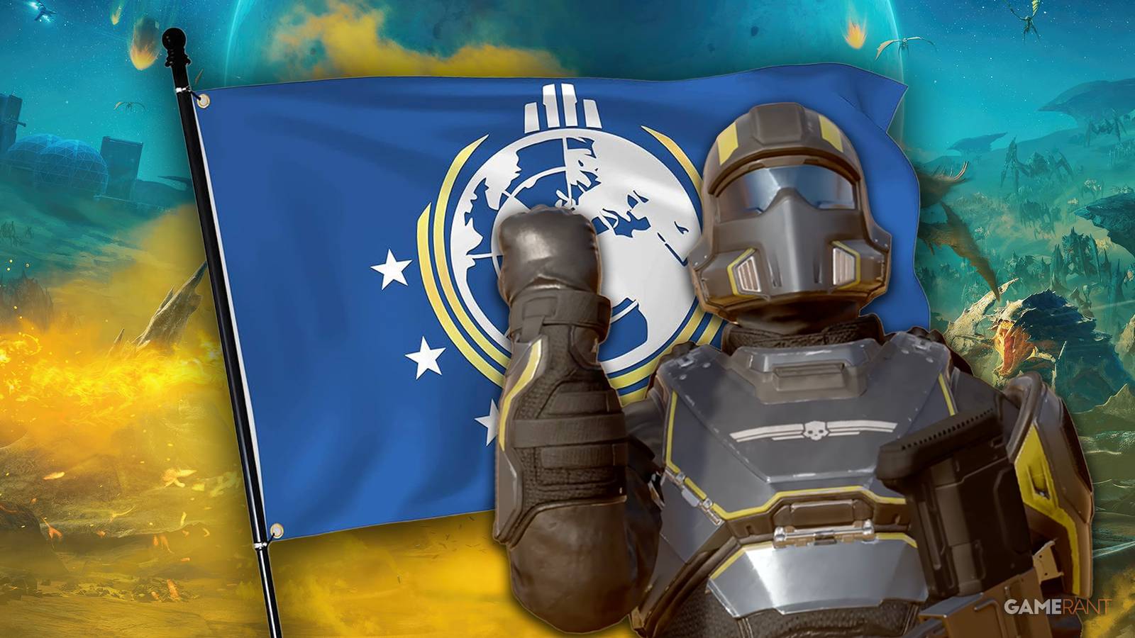 Helldivers 2 Fan Raises Super Earth Flag in Front of Their House and Gets a Nice Surprise