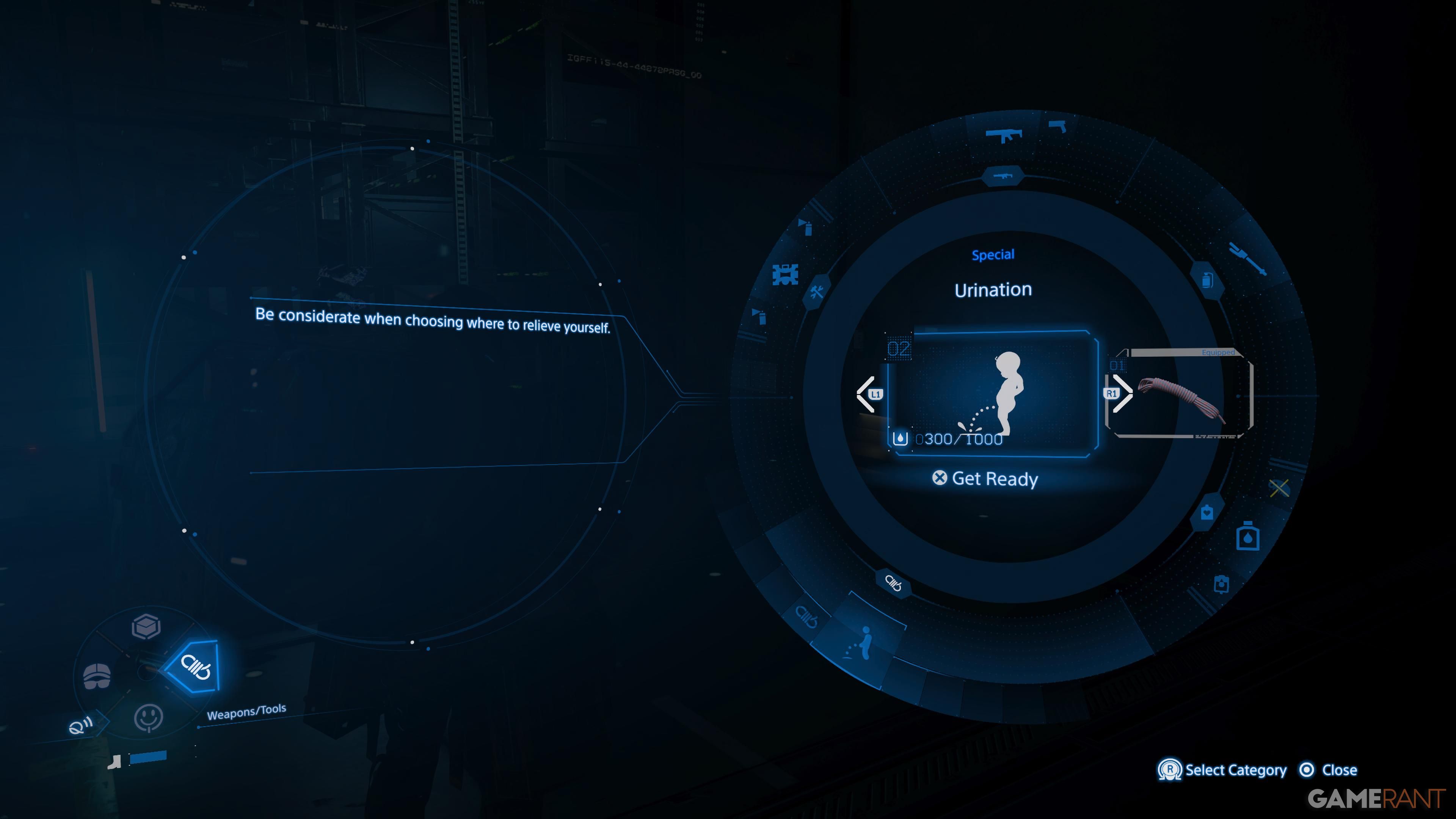 How to urinate in the death at Stranding 2 (2)