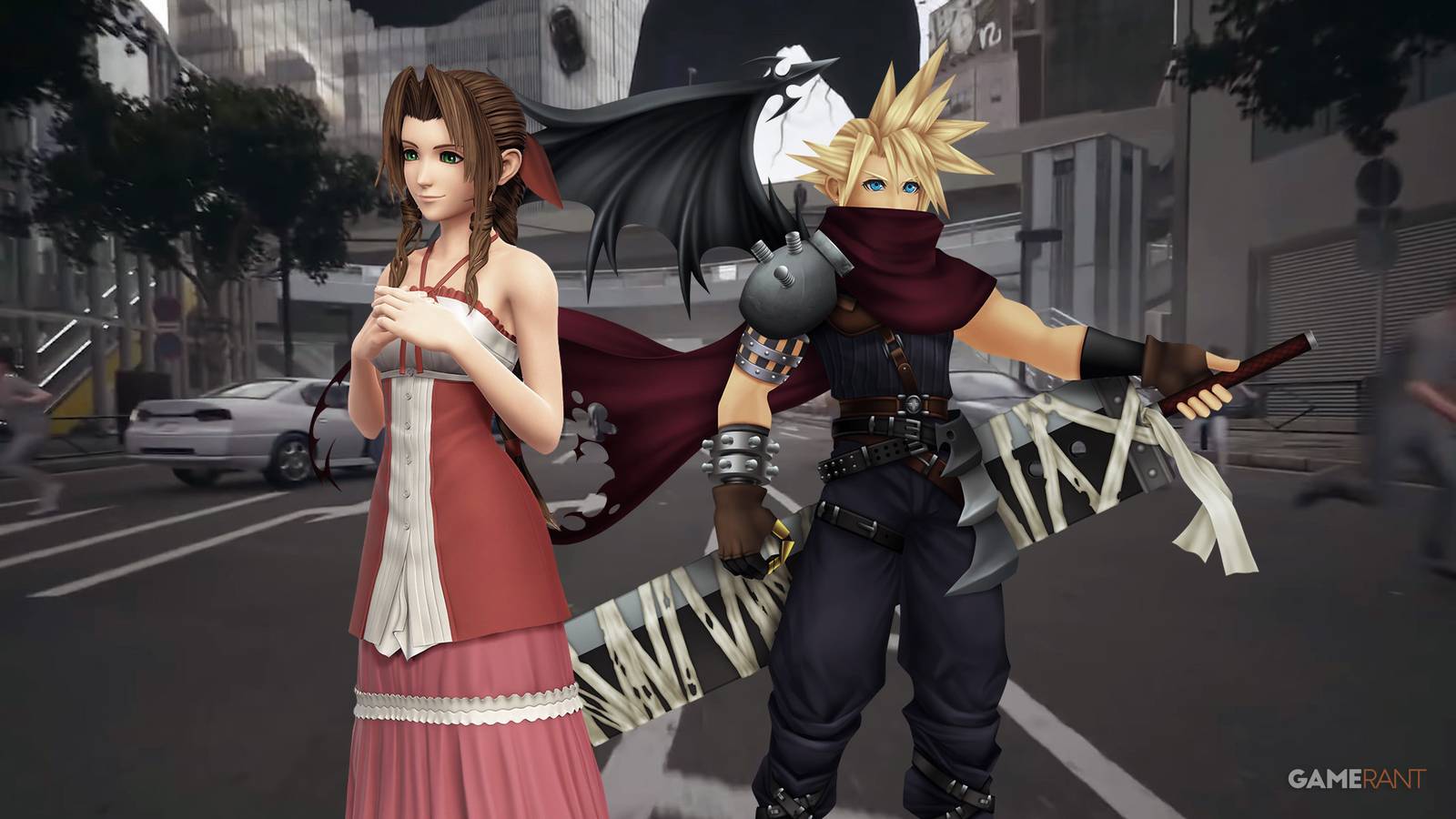 aerith cloud final fantasy 7 kingdom hearts