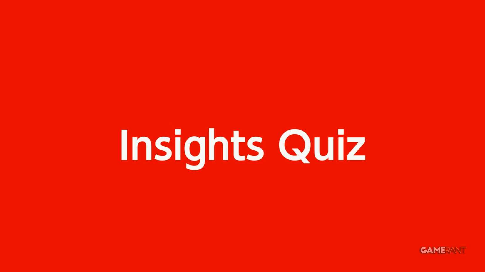insights quiz