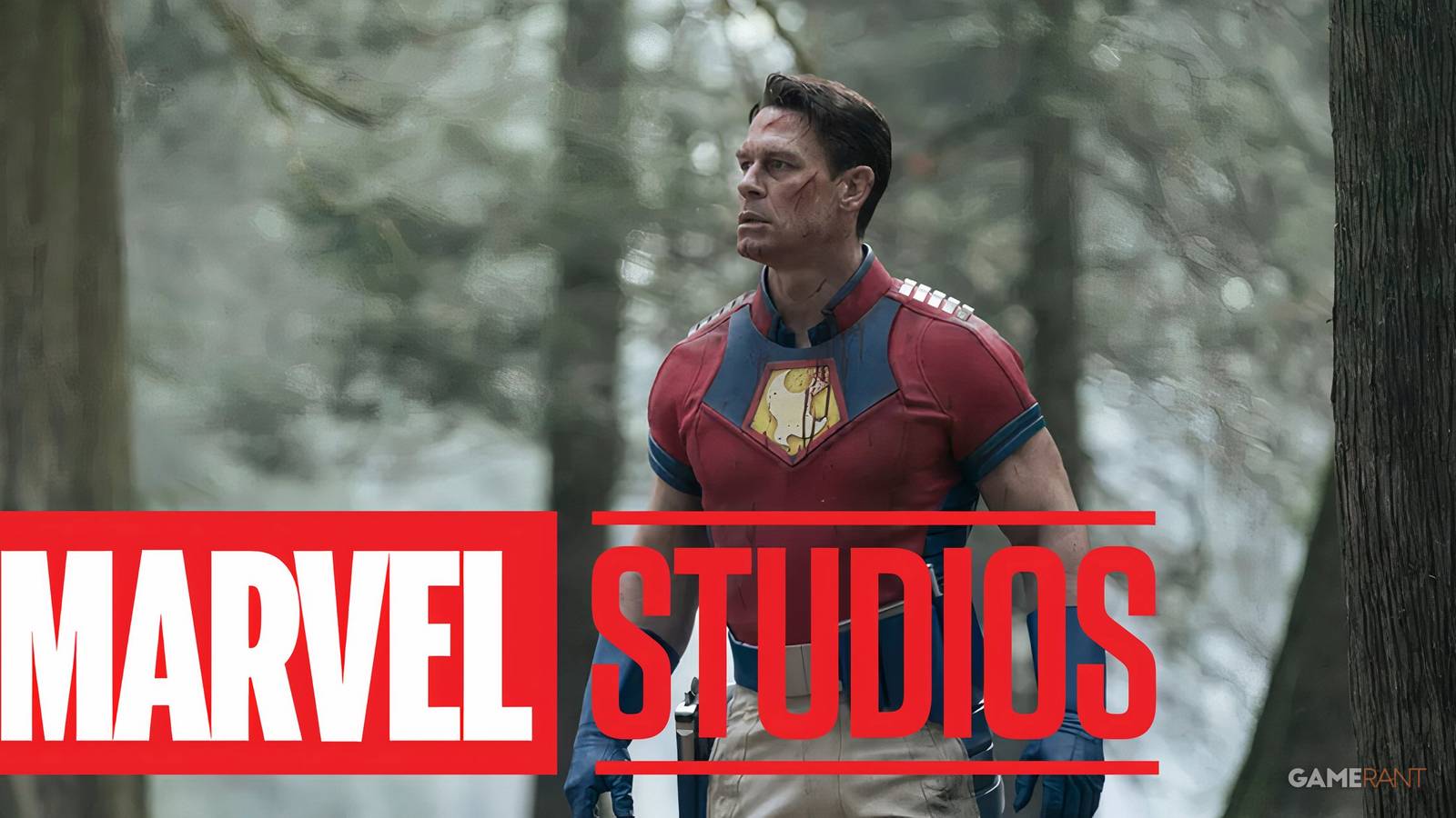 John Cena as Peacemaker andMarvel Studios logo