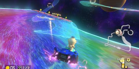 Mario Kart 7’s Rainbow Road stands out with planet loops and shifting gravity, now enhanced in Mario Kart 8 Deluxe