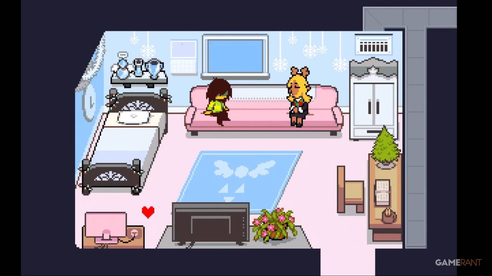 Noelle and Kris in Deltarune