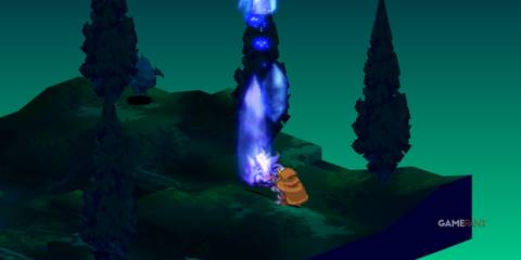 Orlandeau uses his Swordplay skill in Final Fantasy Tactics, releasing a powerful blue energy attack