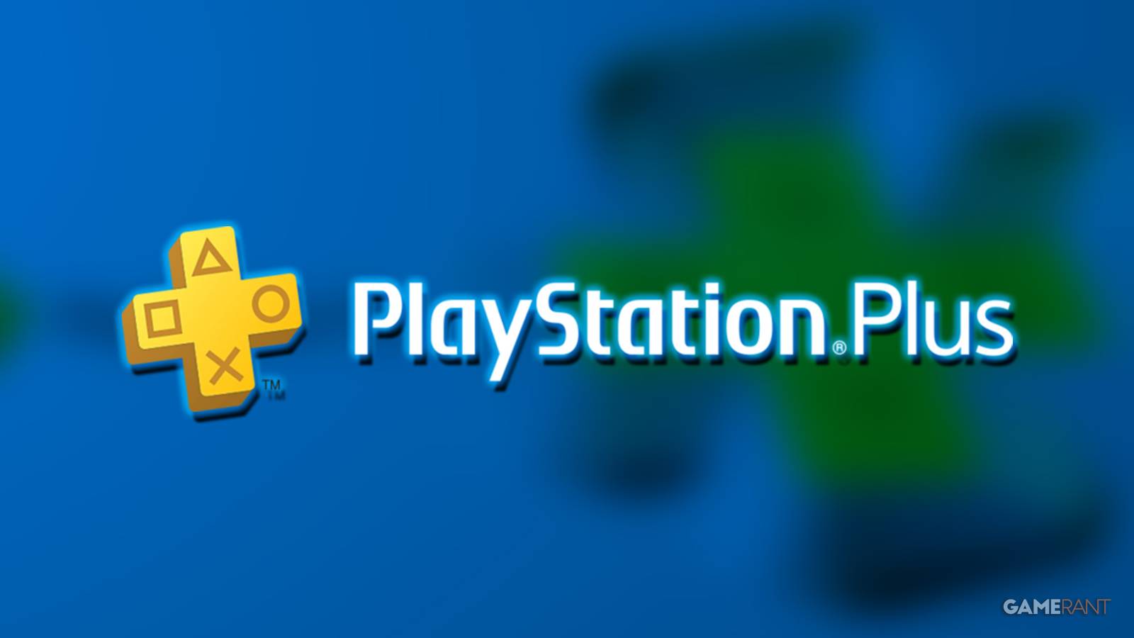 PlayStation Plus logo glowing blue outline drop shadow