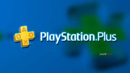 The PlayStation Plus logo glowing with a blue shadow outline