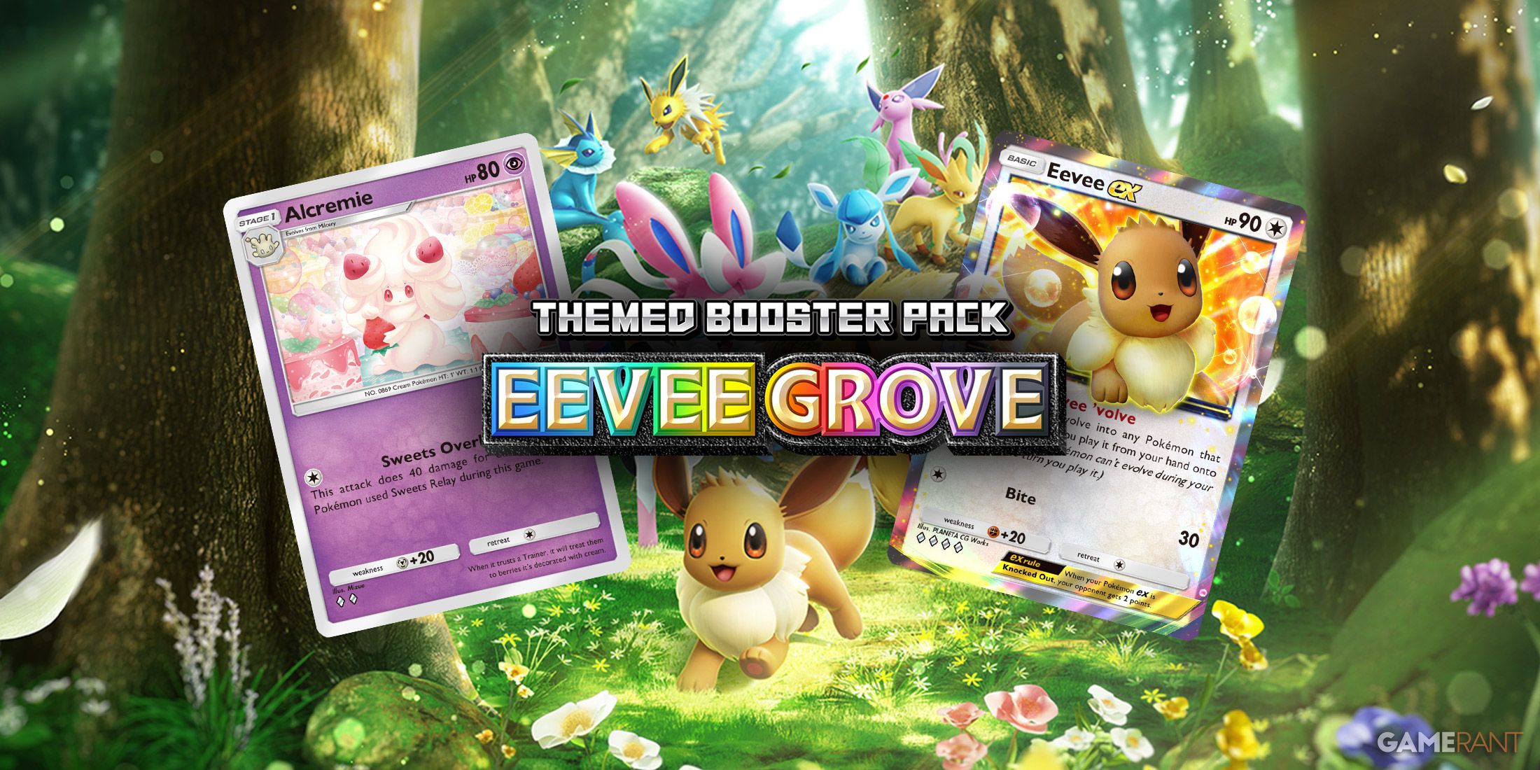 Pokemon TCG Poked Poked Eevee Grove is around the stick