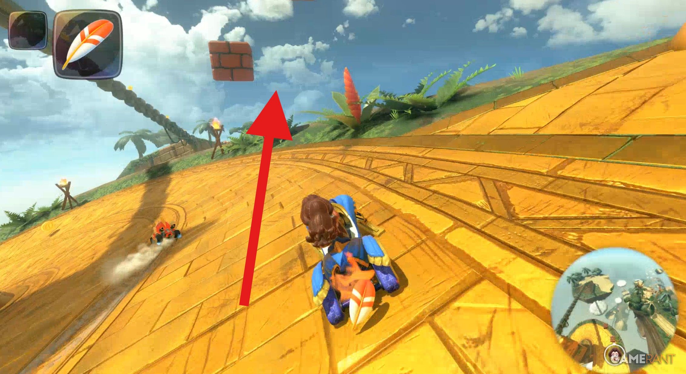 Great Block Ruins Yellow Question Mark Panels in Mario Kart World