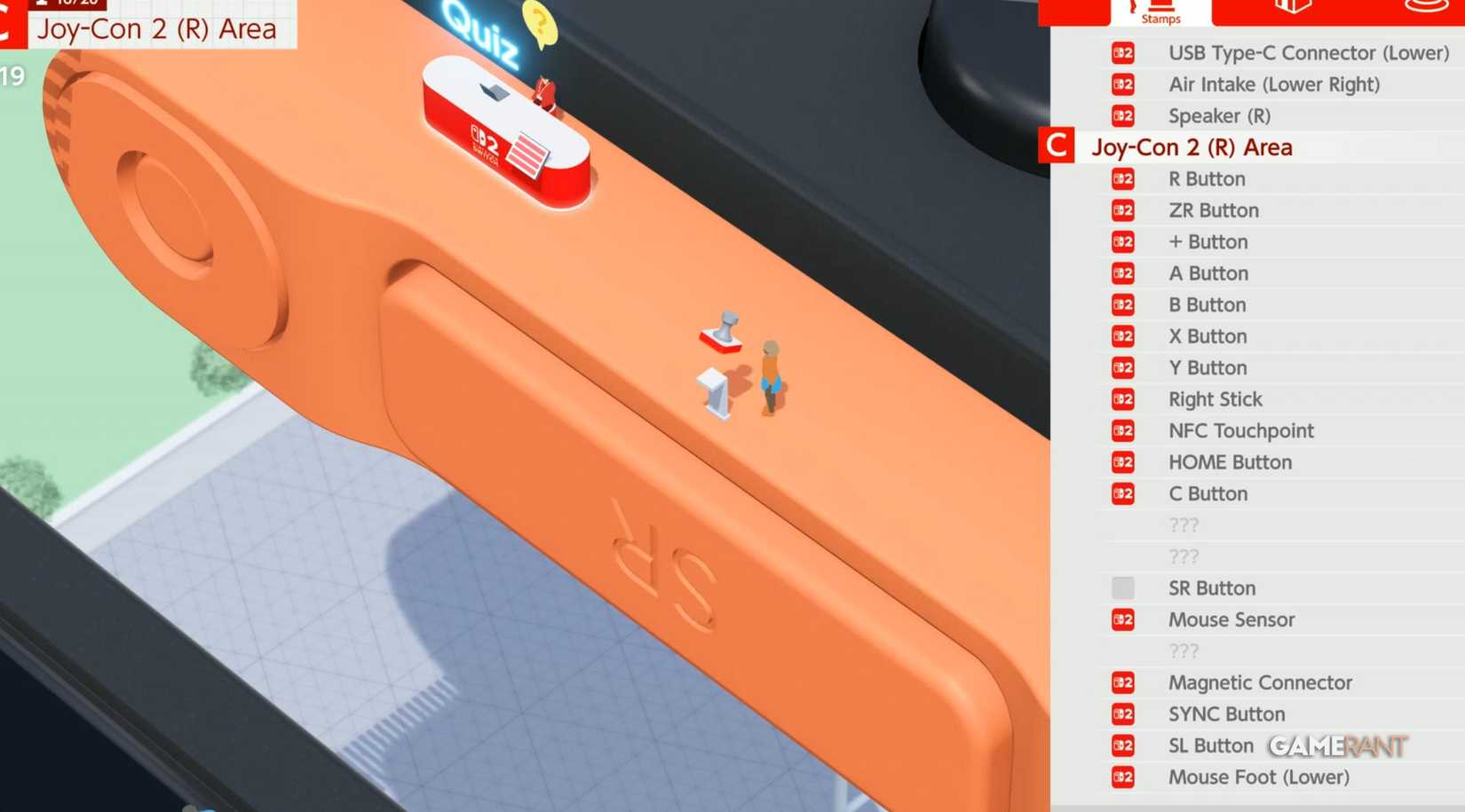 sr button right joycon