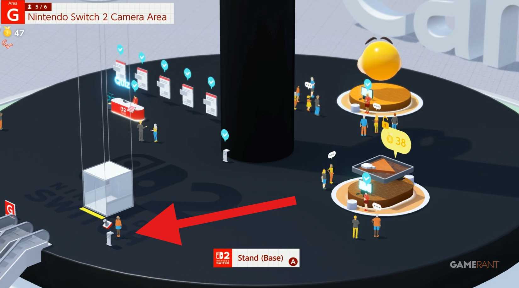 stand base switch 2 camera welcome tour