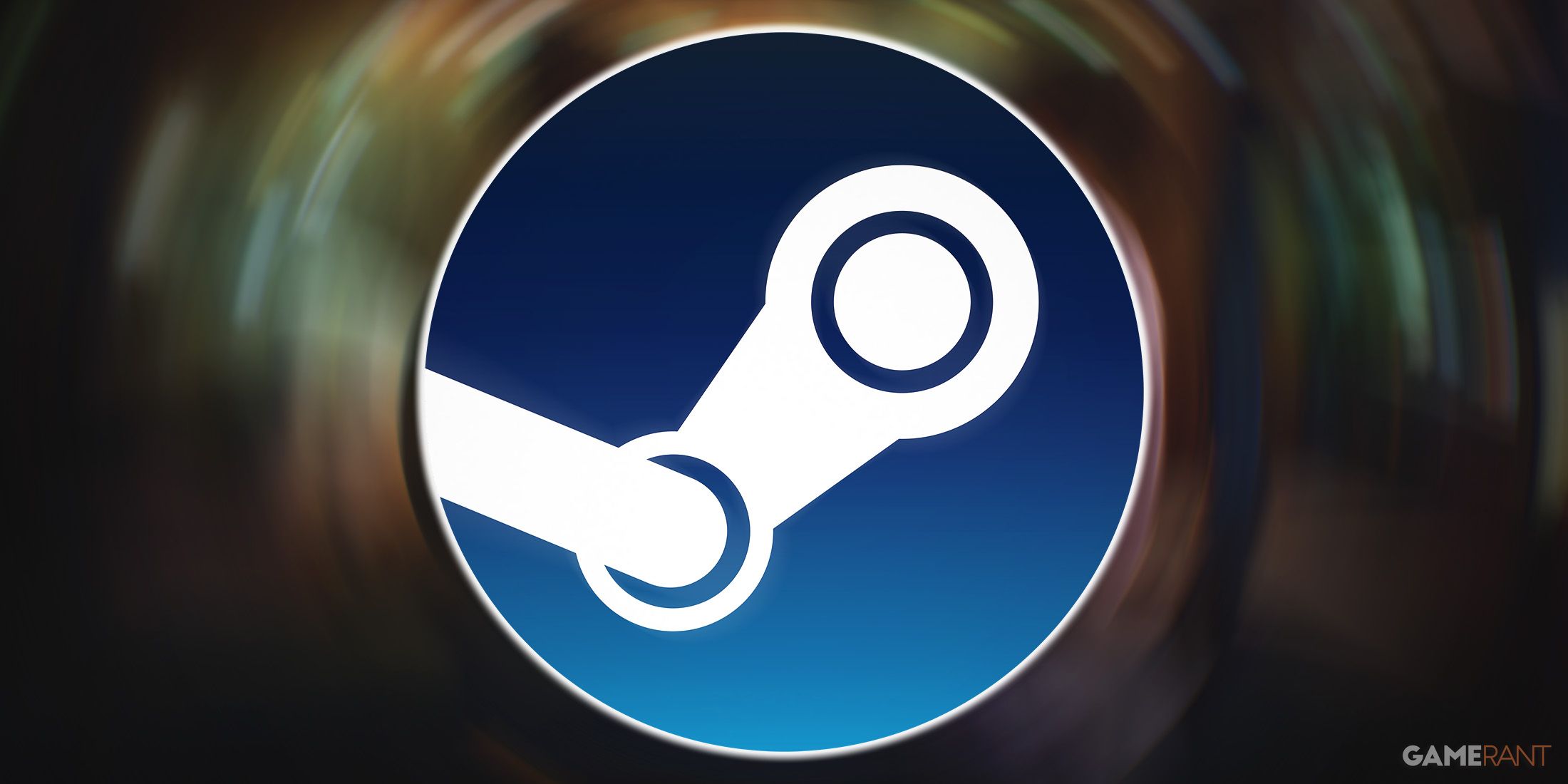 Steam logo glowing over radial-blurred tell me why promo screenshot
