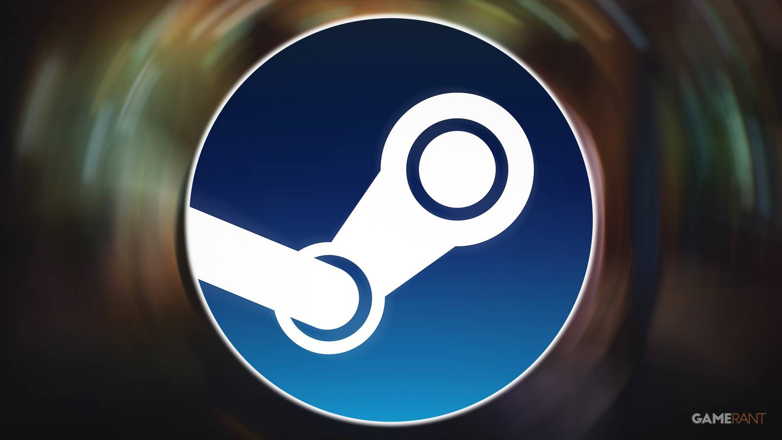 Steam logo glowing over radial-blurred tell me why promo screenshot