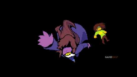Deltarune with Suzy and Chris falling