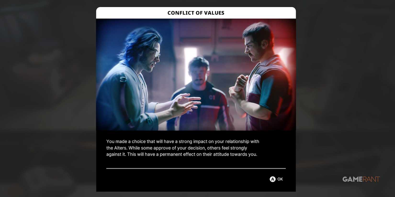 The Alters Conflict of Values