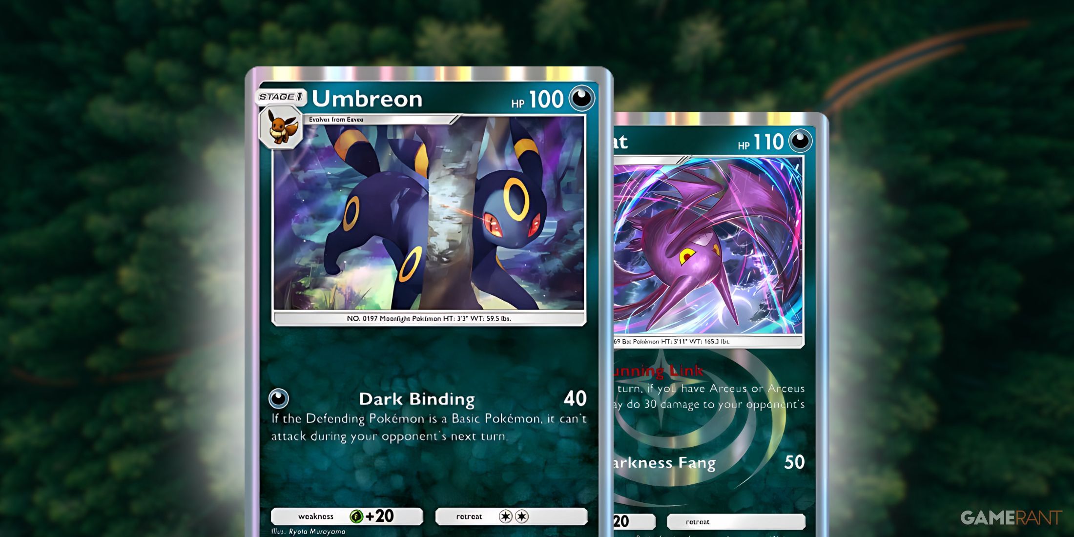 umbreon and crobat cards in pokemon tcg pocket.