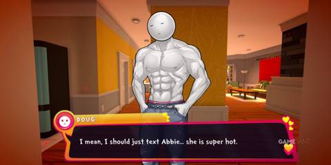 Doug talking about texting another girl in Date Everything