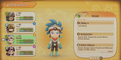 Grantz Unique Skills in Fantasy Life I: The Girl Who Steals Time