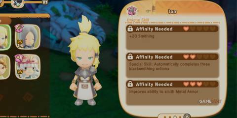 Ian's first page of Unique Skills in Fantasy Life I: The Girl Who Steals Time