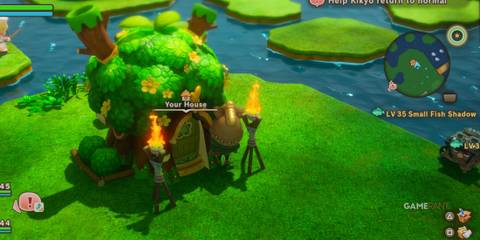 A player looking at their house in Fantasy Life I: The Girl Who Steals Time