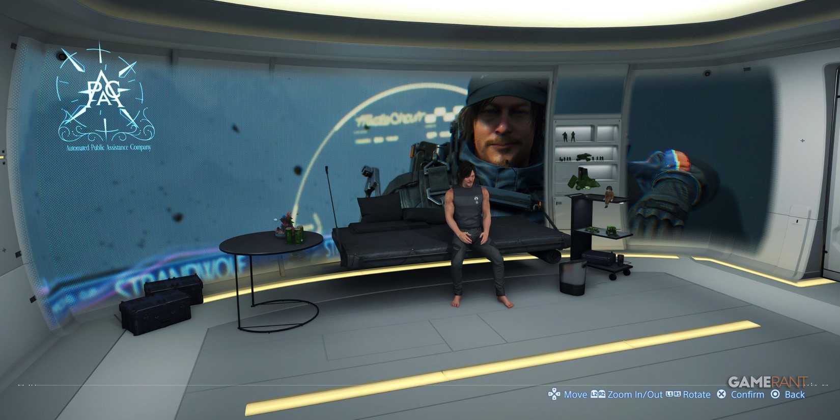 A player putting a photo on the wall in Death Stranding 2: On The Beach