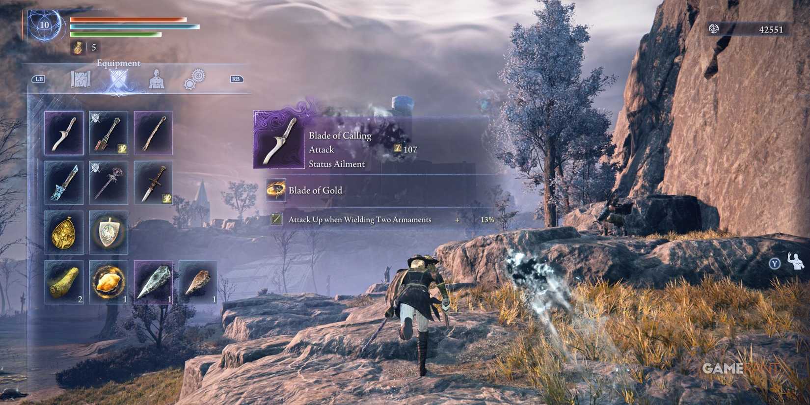 A player with Blade of Calling in Elden Ring Nightreign