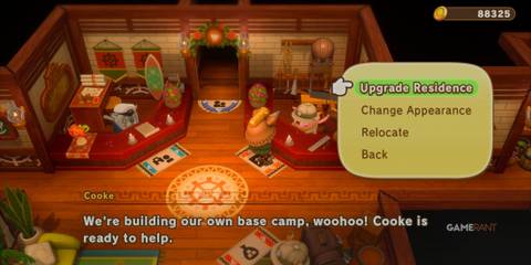 A player talking to Cooke about their house in Fantasy Life I: The Girl Who Steals Time