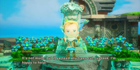 Orlando being transformed back to normal in Fantasy Life I: The Girl Who Steals Time