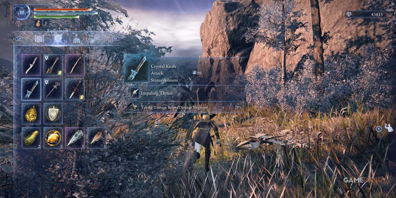 A player with a Crystal Knife in Elden Ring Nightreign