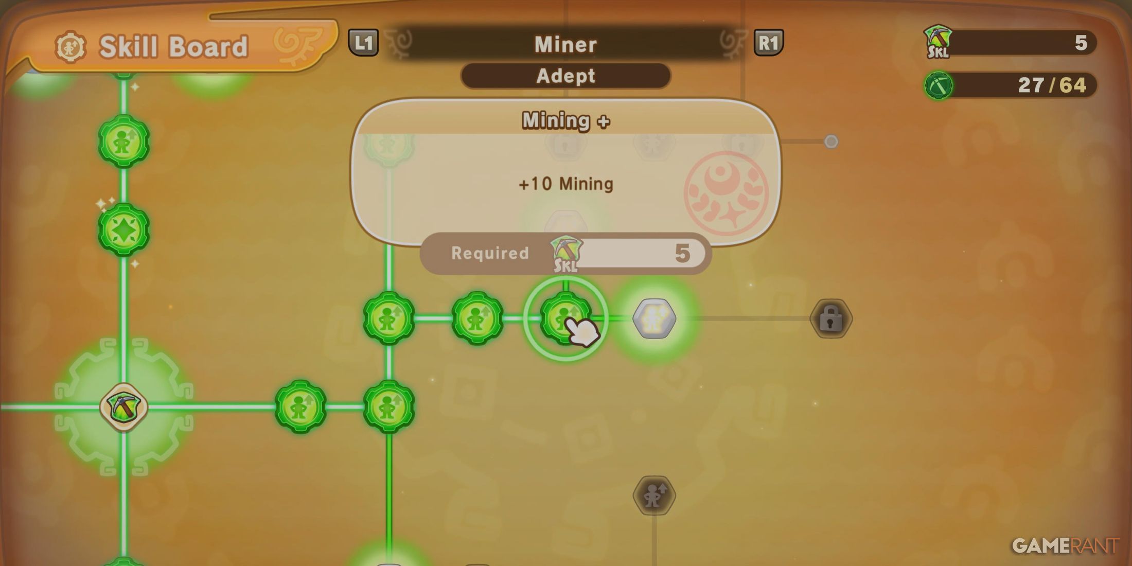 Mining plus skill in fantasy life I: The girl who steals time