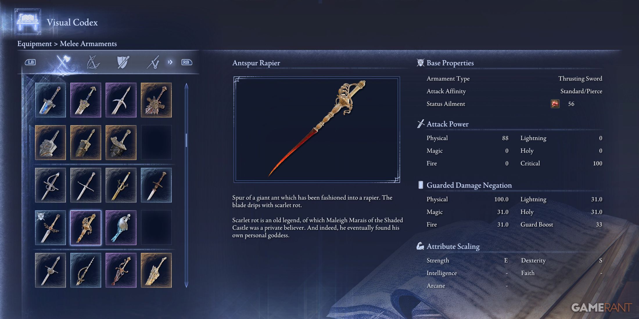 Antspur Rapier in Elden Ring Nightreign