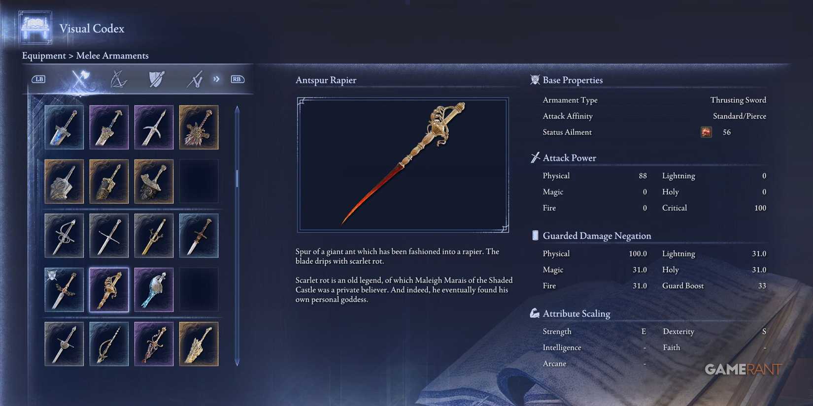 Antspur Rapier in Elden Ring Nightreign