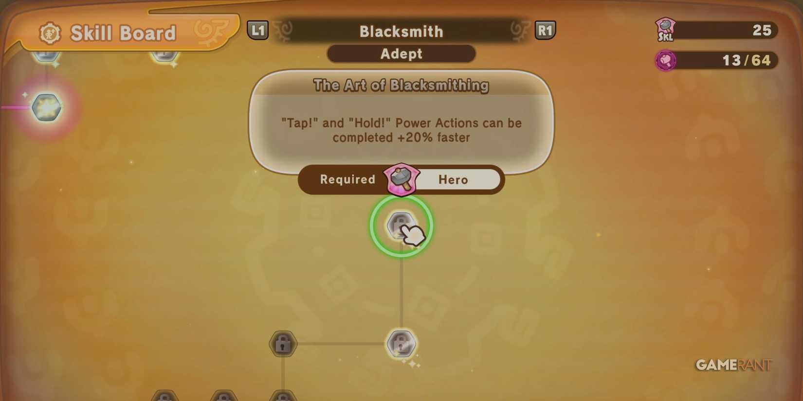 The Art of Blacksmithing skill in Fantasy Life I: The Girl Who Steals Time