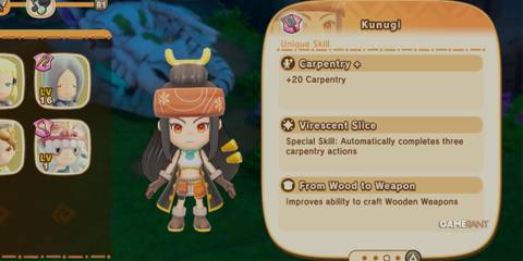 Kunugi's first page of Unique Skills in Fantasy Life I: The Girl Who Steals Time